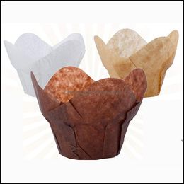 Cupcake lotus bakpapier muffin liners perkament cup vetbestendige wikkels voor bruiloften verjaardag rra12647 drop levering home g otxtv