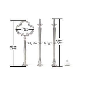 Cupcake Metal 3 Tier Stand Stand Handle Plaque Centre de plaque - Fruit Fruit Round Hardware Rod182r Drop Livrot Home Garden Cuisine Di Dhlrz