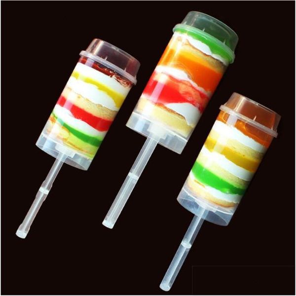 Cupcake Party Supplies Plastic Clear Cake Push Up Container Helado Mod Cupcakes Tools Drop Delivery Home Garden Kitchen Dining Ba Dhhia