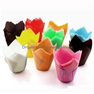 Cupcake Tip Cuisson Tasses Papier Parchemin Muffin Liner Wrappers Pour S Anniversaires Baby Showers Party Phjk2203 Drop Delivery Home Dhud0