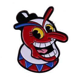 Cuphead- beppi the clown émail épingle badge classique jeu vidéo bataille / combat boss broche cadeau à collectionner