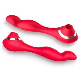 La magie de Cupidon fait référence au bâton de massage vibrateur à double tête féminin pour tirer le jouet sexuel vibrateur ventouse G R.