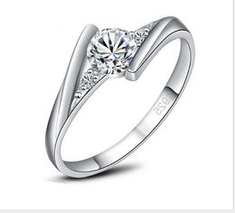 Cupronickel verzilverd rimmen drie geboorte trouwring vrouwen ring sieraden groothandel kristal mode paar ring WY1531