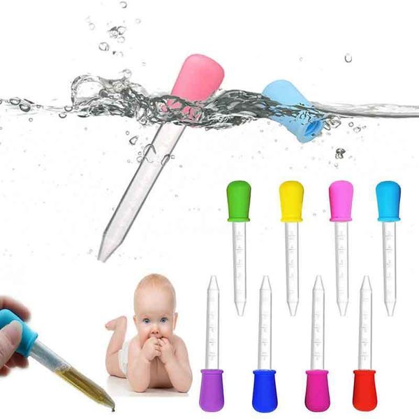 Tazas Platos Utensilios 5 ml Niño Bebé Gotero Dispositivo de alimentación Dispositivo de silicona Pipeta Líquido Alimento Plástico Infantil 220906