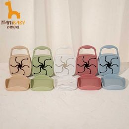 Tasses plats Ustensiles Childrens Silicone Food Storage Pliage Boîte sans bisphénol une collation de couleur de couleur unie