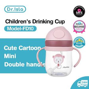 Cups Derees Uitrusting Dr. Isla By01 Childrens Water Cup Creative Cartoon Baby Feeding Cup met lekbestendige fles Outdoor Childrens Cupl2405