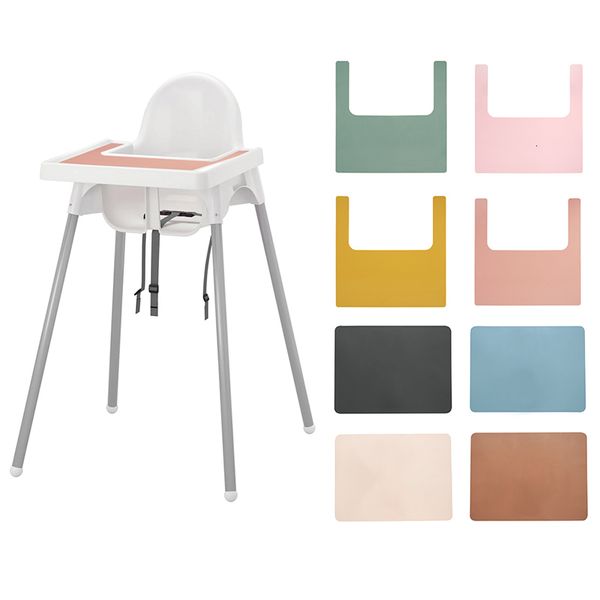 Tasses Vaisselle Ustensiles Chaise Haute Personnalisé Couleur Pure Napperon Alimentation Aliments Solides Assiette À Manger Doux Silicone Tapis De Table Vaisselle Bébé Trucs 230724