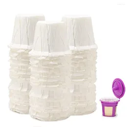 Tazas de tazas 100pcs Filtros de café de cocina en casa Papel desechable Servicio único