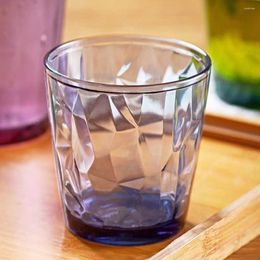 Tasses Soucoupes 1pc 210 ml d'eau Ergonomique Anti-slip Brinking Juice Tea Milk Milk Transparent for Home Supply Bar Party Tools