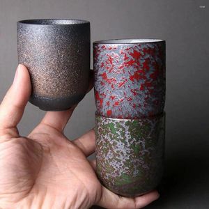 Tazas y platillos, 1 Uds., 120ml, taza de vino de cerámica, vajilla de porcelana para té, taza de café y agua