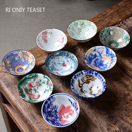 Kopjes Schoteltjes 1 STKS Blauw en Wit Porseleinen Kegel Theekopje Anti Schaal Handgeschilderde Keramische Thee Kom Reizen Meditatie Cup Chinese set 70 ml 230714