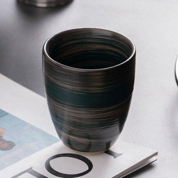 Tazas, platillos, 1 Uds., taza de café de cerámica creativa de estilo japonés, taza de té de cerámica Espresso, tazas de agua, taza de té de la tarde de porcelana, venta al por mayor