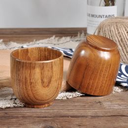 Tasses Saucers 1pcs Bois Small Tea Coffee Belly Mug Wooden Vin Vintage High Quality Handmade Natural Tasse naturelle