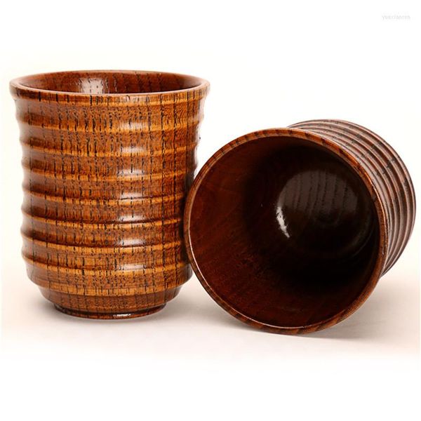 Tasses soucoupes 20 pièces/lot Style chinois fait à la main en bois naturel thé créatif verres Gadgets de cuisine accessoires