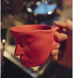 Cups Saucers 260 ml ThingKing Cup Mok Face Face Porcelain Ceramic Model Coffee Kitchen Bar Kerstmisbenodigdheden Huwelijksgeschenken