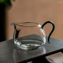 Tasses Saucers 300 ml résistants à la chaleur Pitcher de thé en verre épaissis
