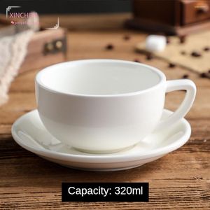 Kopjes schotels 320 ml beker ffee mokthee en schotel sets tazas de ceramica creativas Japanese keramische relamische relamische latte cup melk