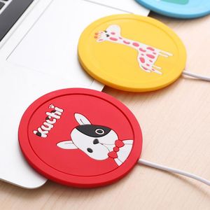 Tasses soucoupes 5V USB dessin animé plus chaud tasse thermostatique chaleur boisson tasse tapis garder boisson chaud chauffage tasses vaisselle