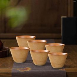 Tazas platillos 6 piezas taza de té de porcelana china taza de sake hecha a mano tradicional para la oficina de viajes en el hogar ceremonia de la ceremonia adultos hombres mujeres