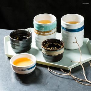 Tasses soucoupes 60/120/300ml traditionnel chinois Style rétro personnalité brève tasse à thé en céramique porcelaine café thé H307