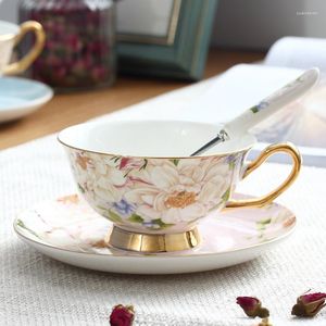 Tasses soucoupes porcelaine belle tasse à café différent après-midi thé créatif joli expresso luxe vaisselle Tasse verres
