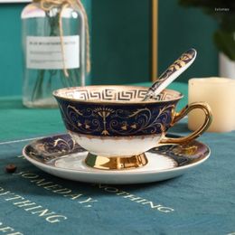 Cups Saucers Bone China Coffee Cup en Saucer European Style Set British Afternoon Tea Ceramic