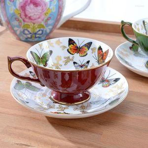 Tasses soucoupes Style britannique café et soucoupe maison boisson essentielle après-midi thé ensemble Europe porcelaine tasse à thé Design