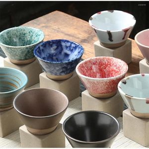Tasses soucoupes tasse à café en céramique rugueuse poterie thé créatif rétro japonais Latte tirer fleur porcelaine ménage cadeau tasse