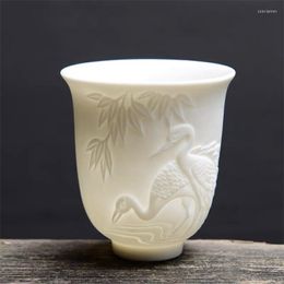 Kopjes schotels keramische draak Phoenix theekop Zen Jade porselein water mok creatief reliëf kleine theekom