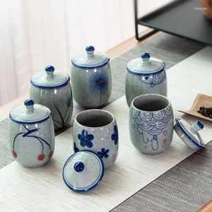 Kopjes schotels keramische Japanse blauwe en witte porseleinen theeset handgeschilderde cupkom retro enkele master grote 180 ml