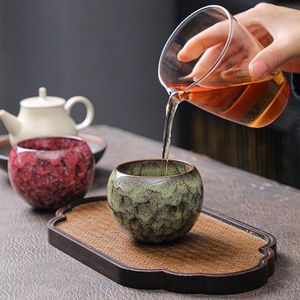 Tasses soucoupes en céramique japonaise, Service à thé transparent, expresso arabe, tasses à eau, verres à café