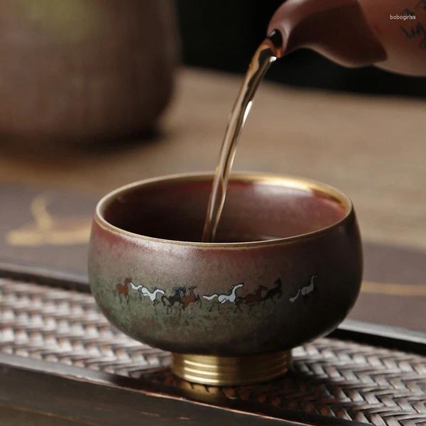 Tasses Saucers en céramique maître tasse petite pin d'épingle à thé