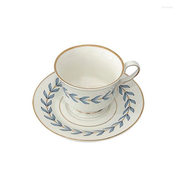 Tazas y platillos, tazas de café de porcelana cerámica, juego de tazas y platillos bonitos, taza para té Kawaii, vajilla de cocina, juegos de café de viaje