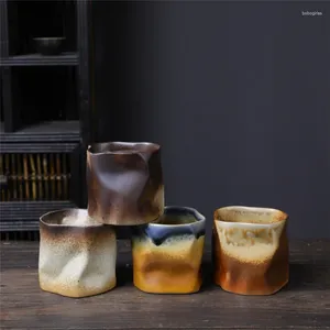 Tasses soucoupes en céramique de forme spéciale, tasse Vintage japonaise créative café Stoare eau