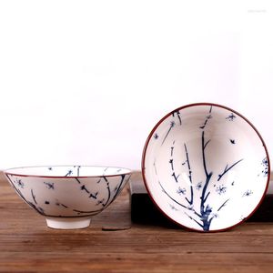 Kopjes schotels keramische theeset Japanse stijl kleine kopje enkele antieke blauwe en witte porselein persoonlijke master bowl