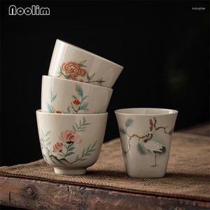 Kopjes schotels keramische theekopjes porselein handgemaakte master tea cup kantoorset retro hand geschilderd kleine kom drinkware 50/60 ml