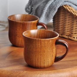 Tasses Saucers caractéristique tasse de bois massif aigre jujube de thé à eau pour le salon de la cuisine