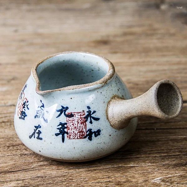 Tazas, platillos, caligrafía antigua china, taza de feria de cerámica, tazas de té Vintage, taza de té de mar, utensilio de ceremonia antigua