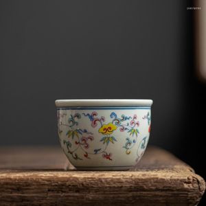 Tasses soucoupes fleurs chinoises un ensemble de tasses à thé fût d'eau belle vaisselle de thé Vintage tasses de vigne pour la cérémonie Service de tasse de thé