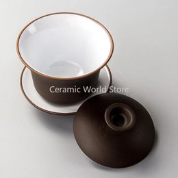 Tasses soucoupes ensemble de théière chinoise verres en céramique tasse d'argile pourpre Zisha voyage Kung Fu bouilloire infuseur théières tasse à thé en porcelaine faite à la main D009