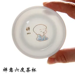 Tazas platillos chinos blancos delgados delgados tazas de té de porcelana