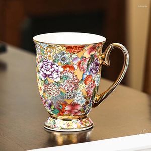 Cups Saucers Coffee Cup High Grade Exquisite Jingdezhen Ceramic Tea Persoonlijk voor vrouwen Bone China Emaille kleur