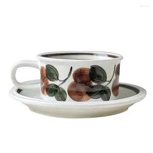 Cups Saucers Coffee Cup Sets Afternoon Tea en Mokken Mok voor bril Set Travel Coffe Ceramic Espresso Saucer Drinkware Kitchen