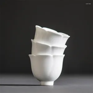 Kopjes schotels creatief keramisch kantoor bloemblaad thee the cup Chinese set celadon bloemwater wit porselein klein kom drankjes voor