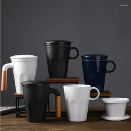 Tazas de tazas Taza de café de cerámica de cerámica de cerámica gruesa creativa de estilo japonés