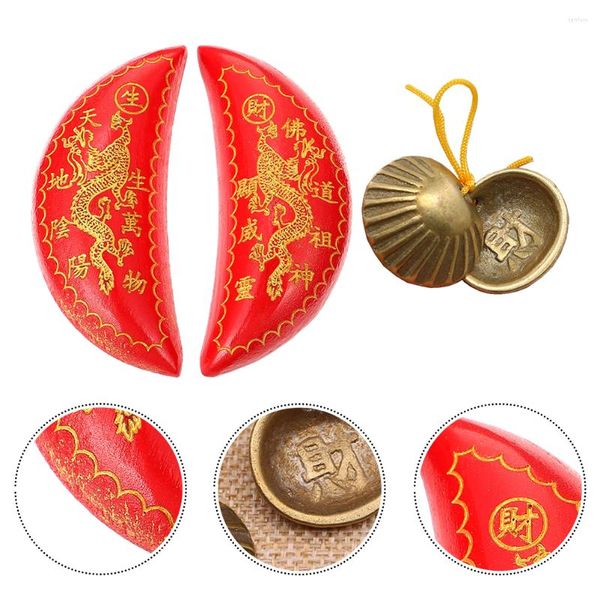 Tasses soucoupes Divination Shui Feng ornement tasse taoïste outil de jeu sacré fournitures chinoises cadeau Yin Yangsacrifice Chalicehome Sculpture