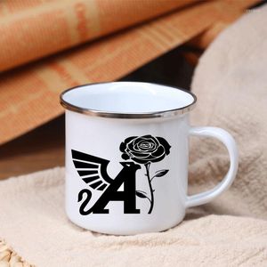 Cups schotels DIY Aangepast Personaliseerde 350 ml 11oz Emaille Water Cup Melk koffie Mok Vrienden Liefhebber Geschenken Geschenken Afdrukken Afbeelding Afbeelding