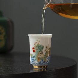 Cups Saucers Dragon Boat Festival Theekop Chinese Vintage Tea Cup keramische vat Mooie cartoon theeware A van ceremonie