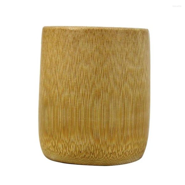 Tasses Saucers Natural Natural Natural Pure Handmade Bamboo Brosse à dents Bambou Eau Round Prome d'origine éthique