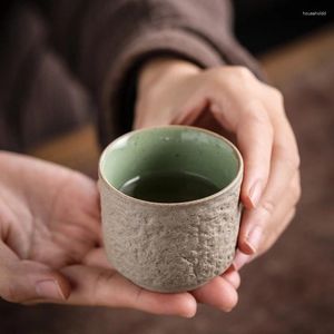 Tasses Saucers Espresso Japonais Ta thé en céramique tasse en porcelaine bol poterie tasse de café l'après-midi tasse tasse tasse en gros 1pc